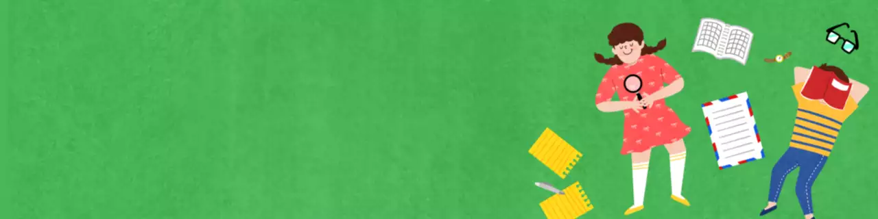 Green Simple Kids Planner Banner