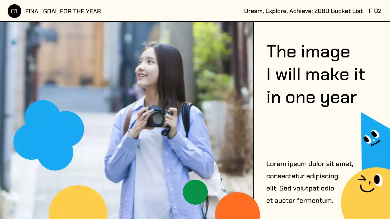 Yellow Colorful Cute Character Illustrations Bucket List