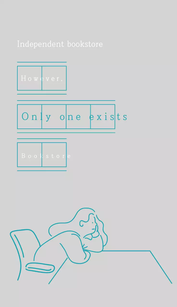 Dark green manuscript paper concept Emotional independent bookstore