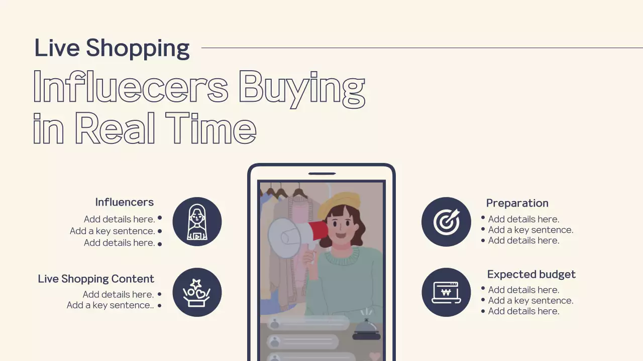 Navy Modern Shopping Promotion Presentation