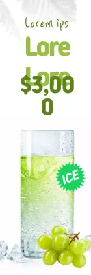 Banner de promoção de bebida moderna verde