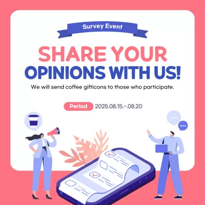 Pink Modern Survey Promotion Social Media Post