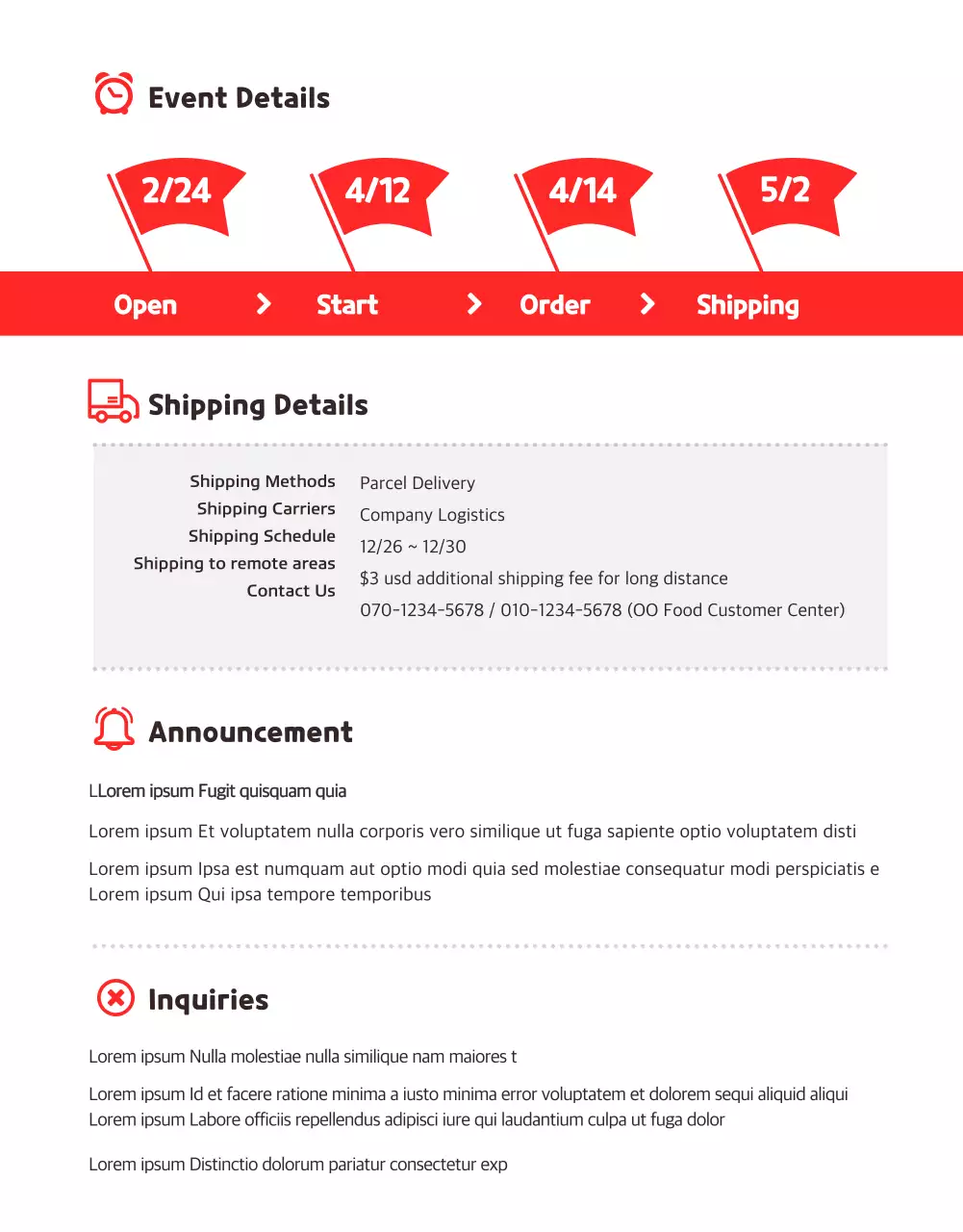 Poster Promosi Pedas Trendi Merah