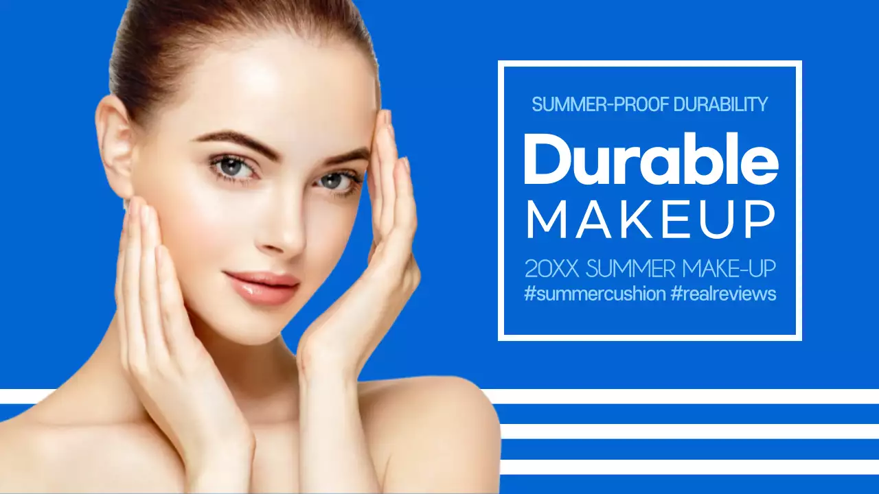 Blue Modern Makeup Advertisement YouTube Thumbnail
