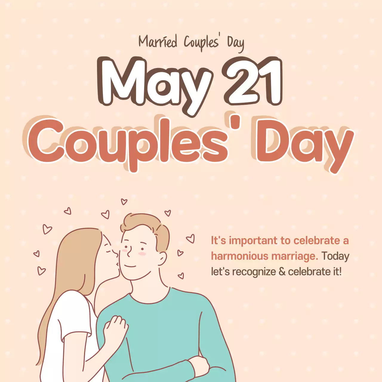 Beige Minimal Couples' Announcement Social Media Post