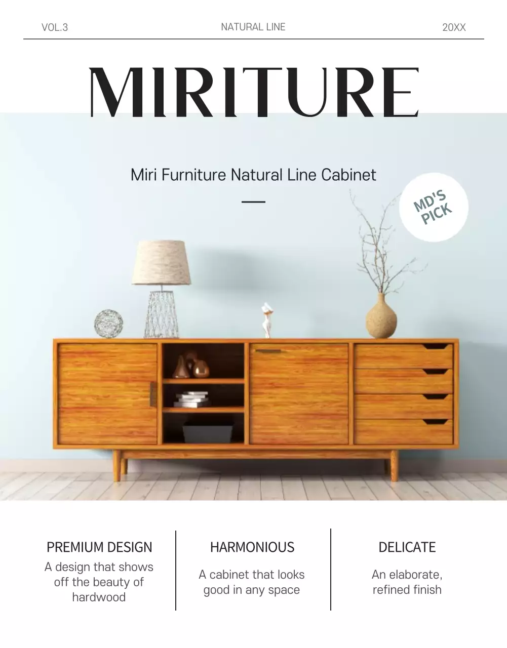 Brown Minimal Furniture Promotion Poster