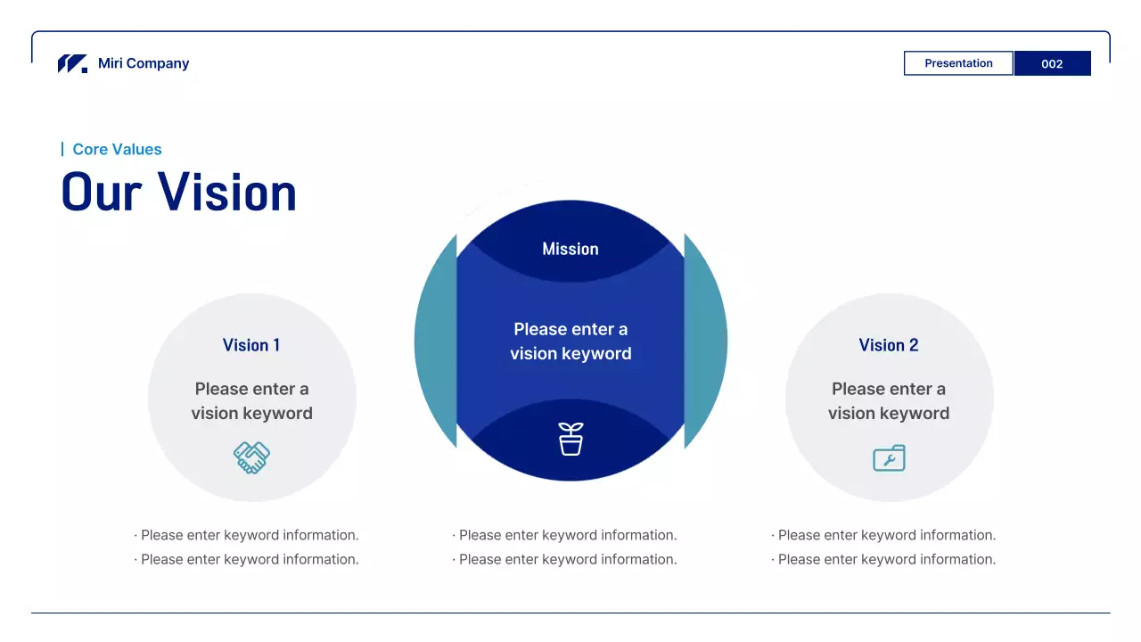 Blue, geometric business reports