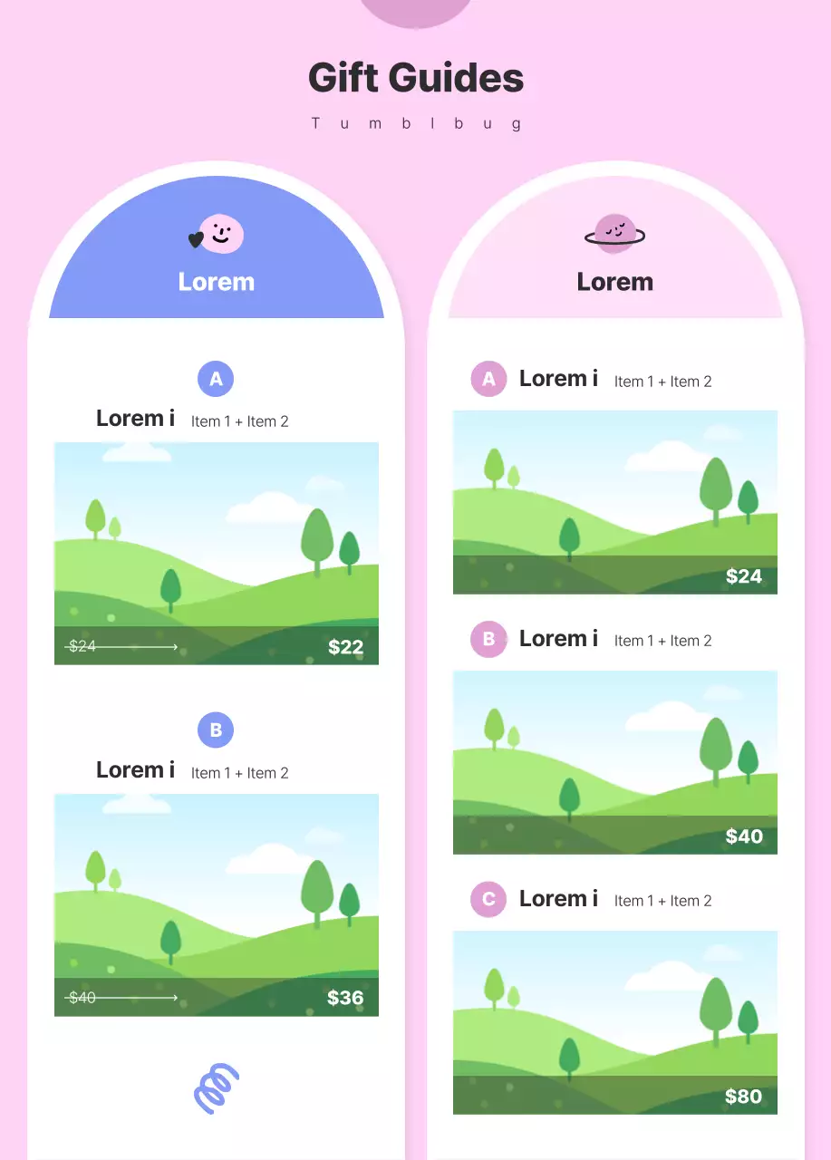 Colorful Modern Pricing Guide Banner