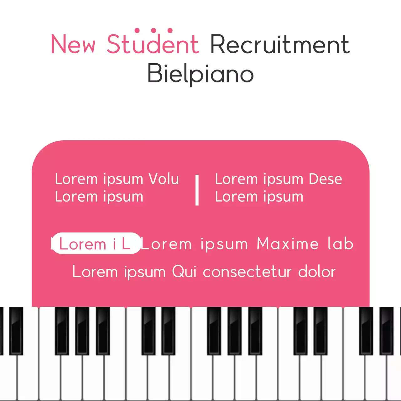 Pink Modern Student Recruitment Notice Banner