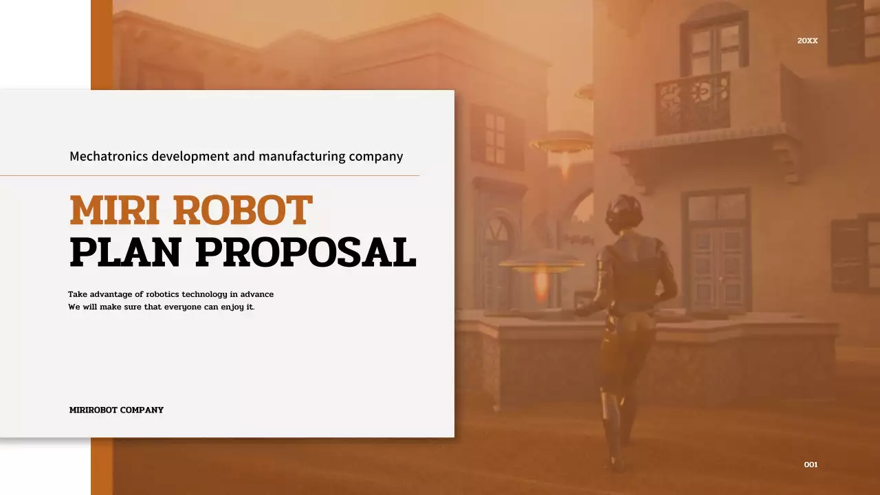 Brown and white robot presentation