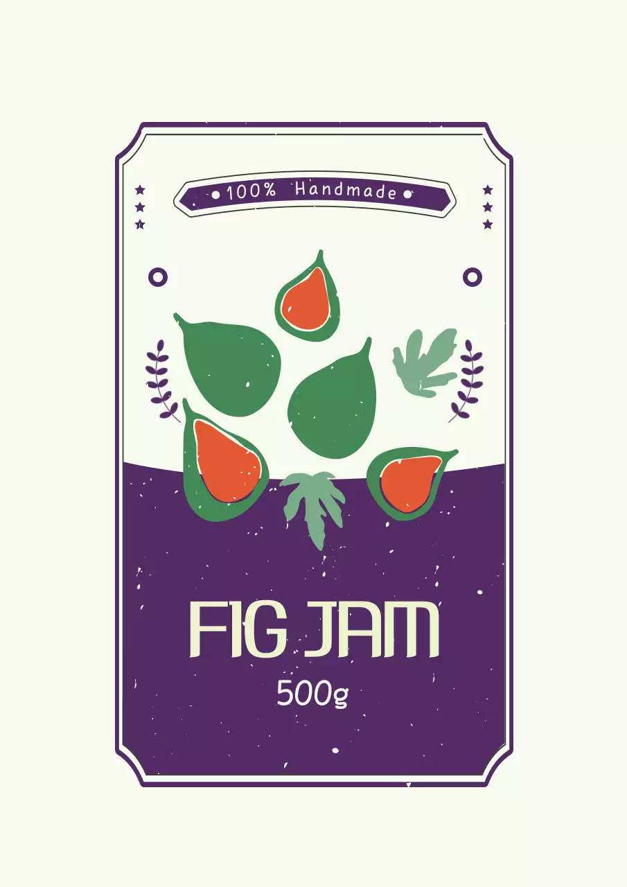 Purple Vintage Jam Label Poster