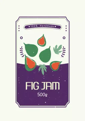 Purple Vintage Jam Label Poster