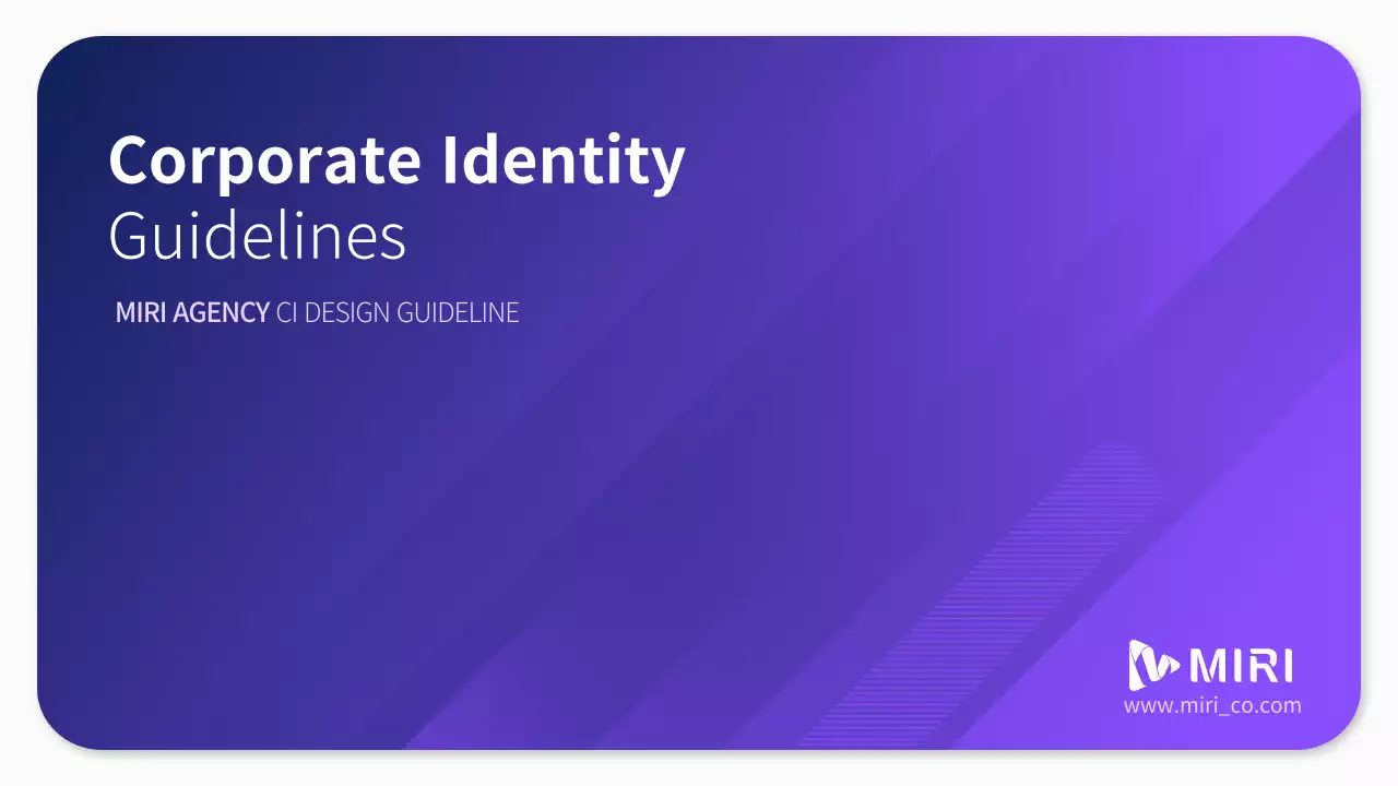 Corporate brand guidelines in purple