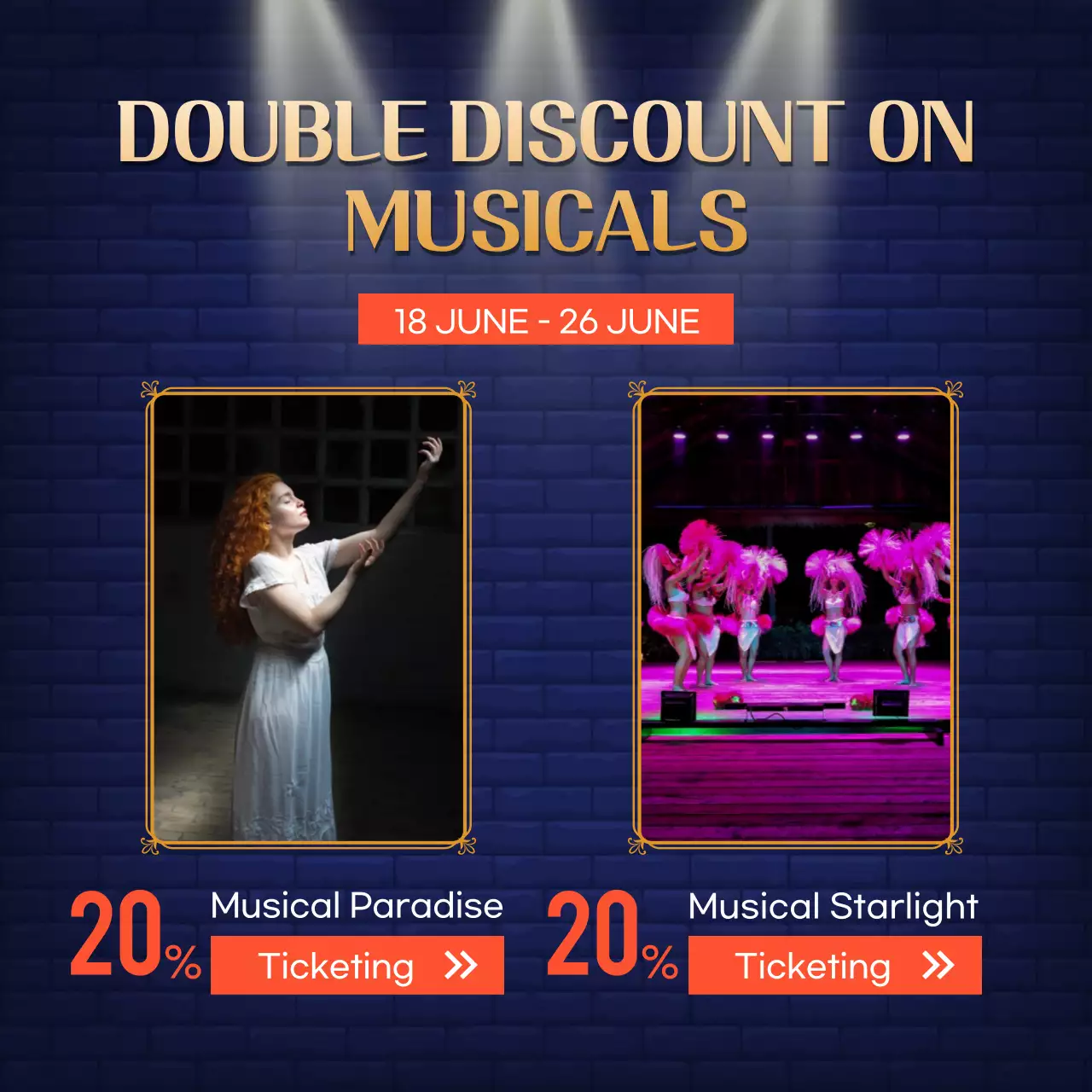 Navy Classic Musical Promotion Instagram Post