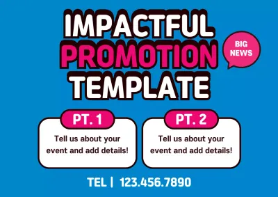 Blue Bold Promotion Template Poster