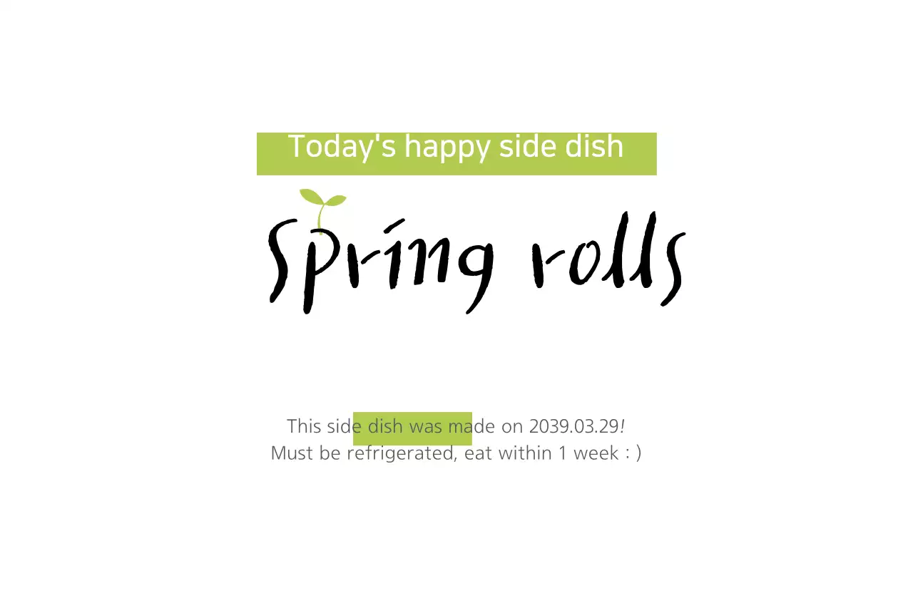 Green Minimal Food Menu Banner