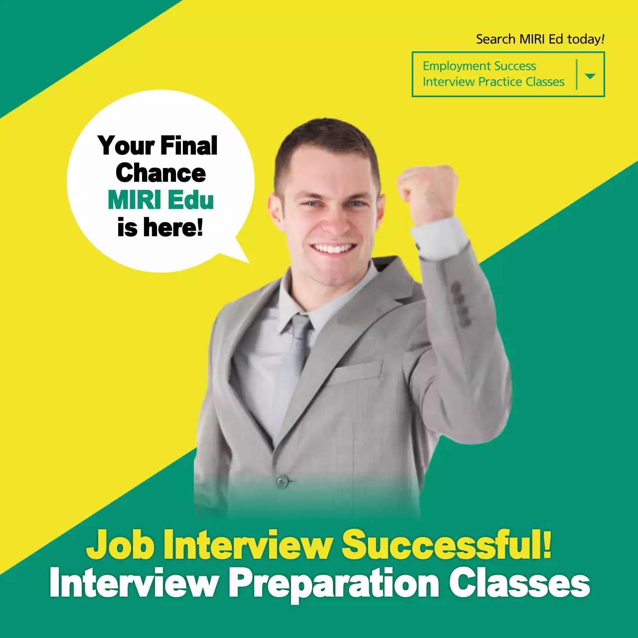 Yellow Modern Interview Promotion Instagram Post