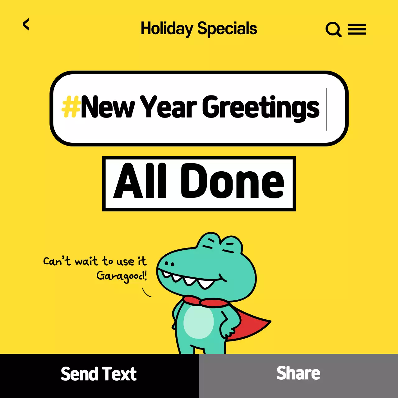 Yellow Comic New Year Greetings Instagram Carousel
