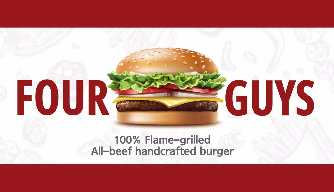 Red Traditional Burger Promotion Business Card