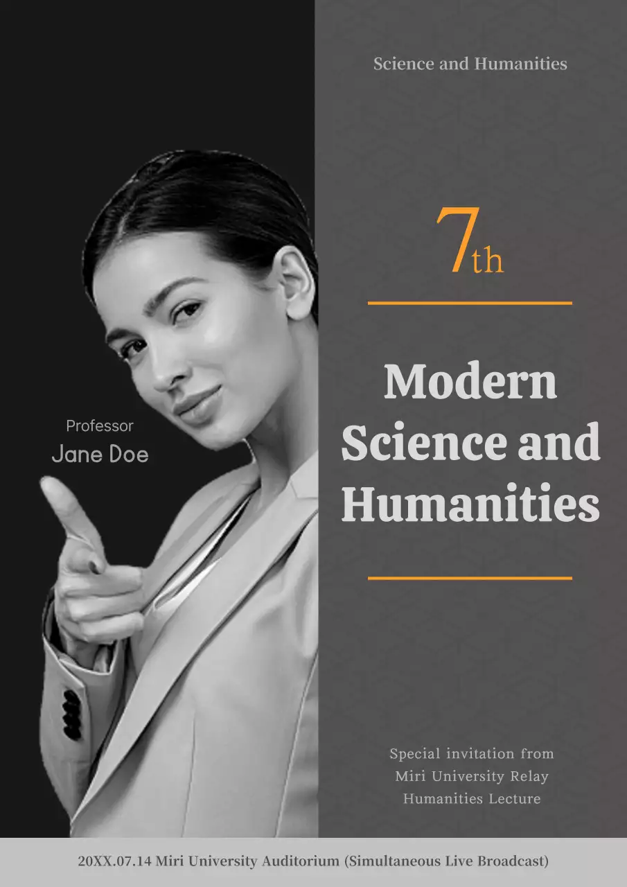 Grey Modern Science Lecture Poster