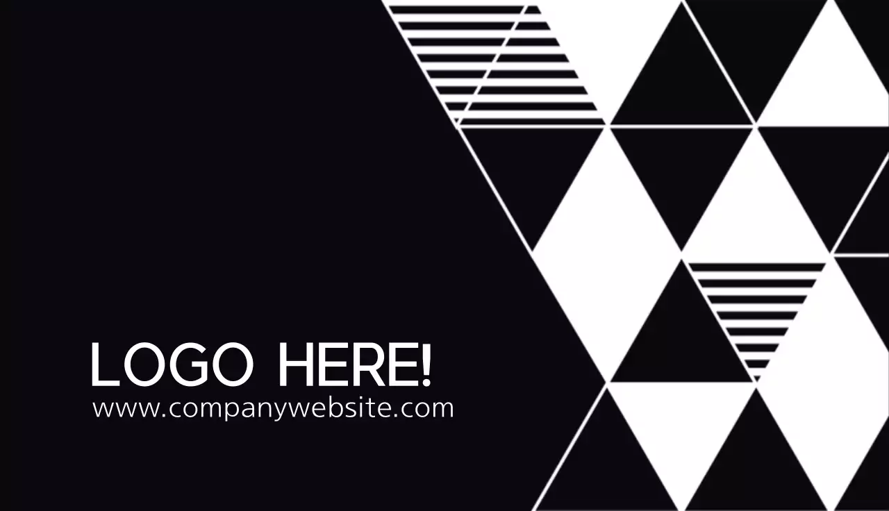 Black Geometric Business Card