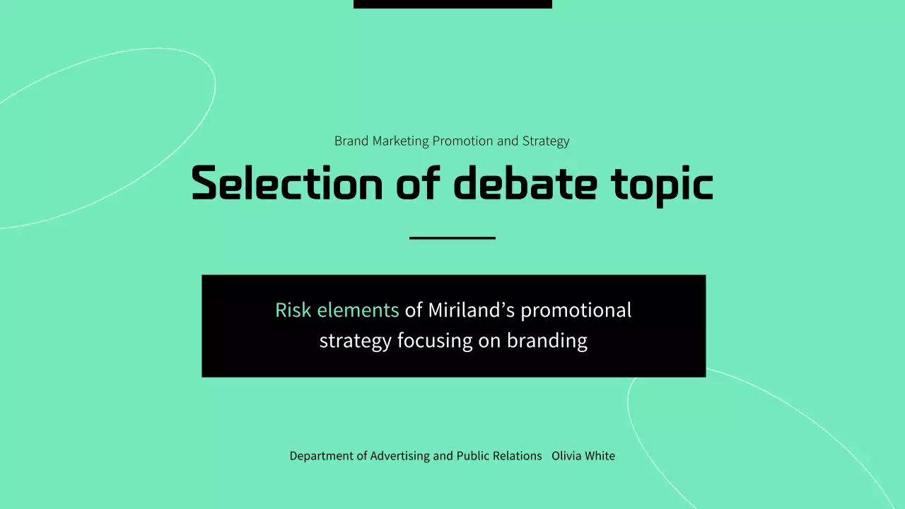 Announcement of green color brand marketing tasks