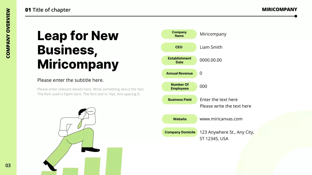 연두색의 일러스트를 활용한 신년사업계획서 