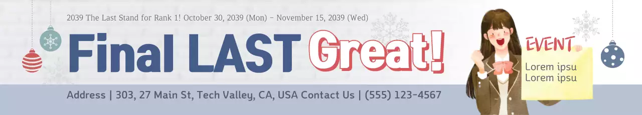 Banner de anúncio de evento da moda azul