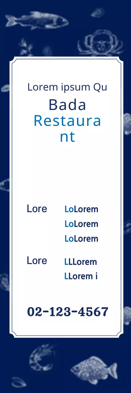 Banner de propaganda de restaurante simples da Marinha