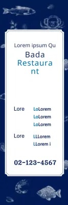 Banner de propaganda de restaurante simples da Marinha