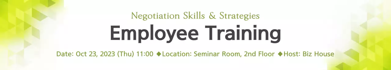 Banner de anúncio de treinamento geométrico verde