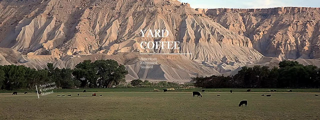 Promote your cafe with a field background with free-roaming goats