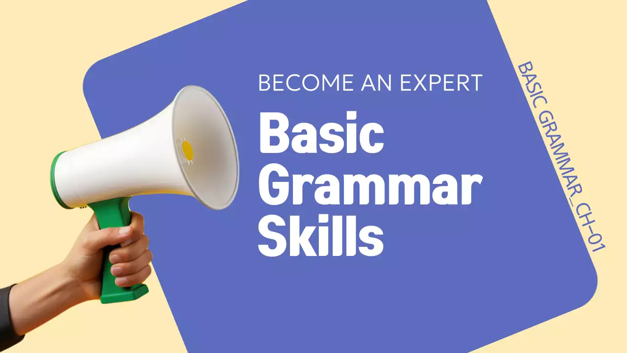 Beige Modern Grammar Guide YouTube Thumbnail