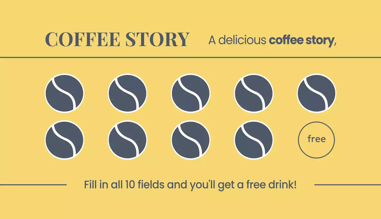 Yellow Modern Coffee Promotion Business Card