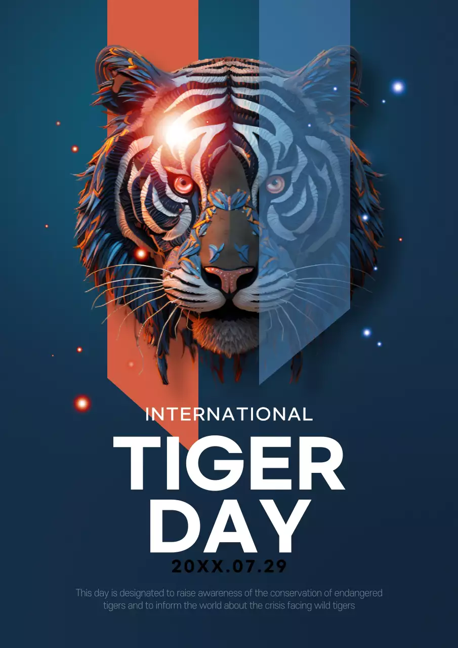 블루 모던 타이거 발표 포스터