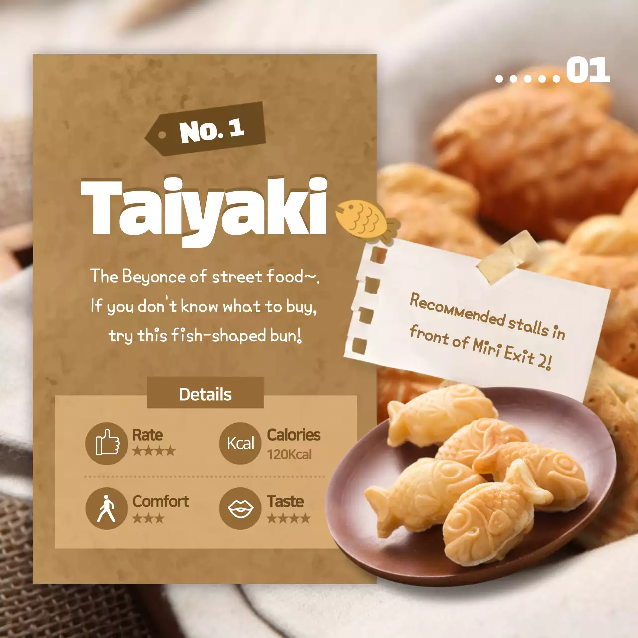 Blue Retro Snack Promotion Instagram Carousel