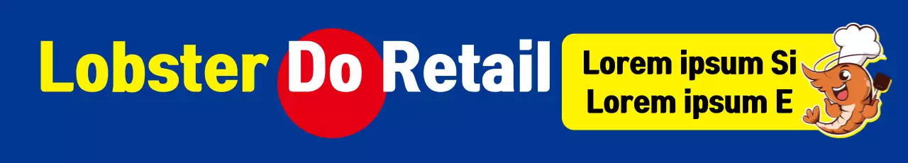 Banner de propaganda de varejo moderno azul