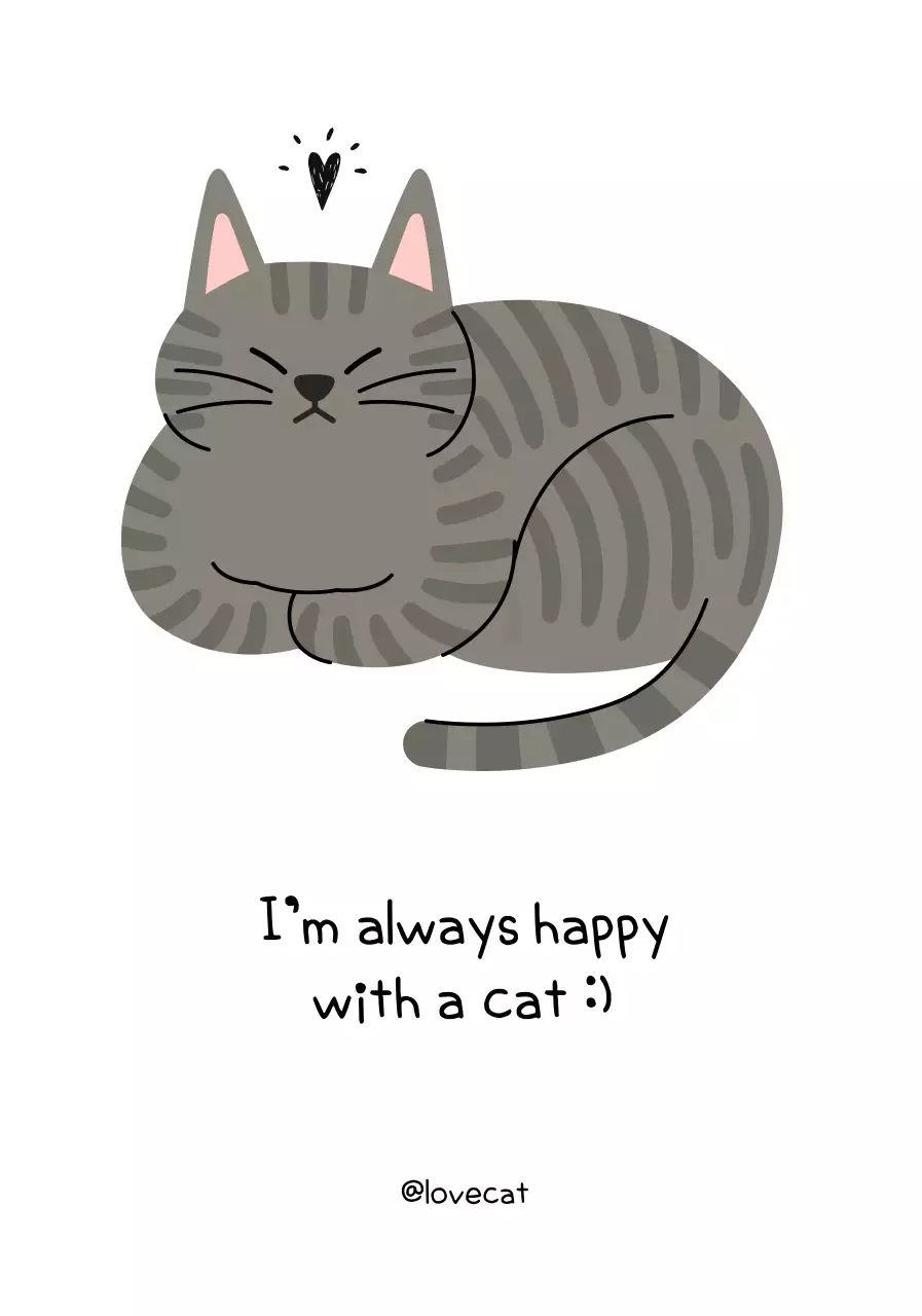 Nuansa font dan ilustrasi kucing yang lucu