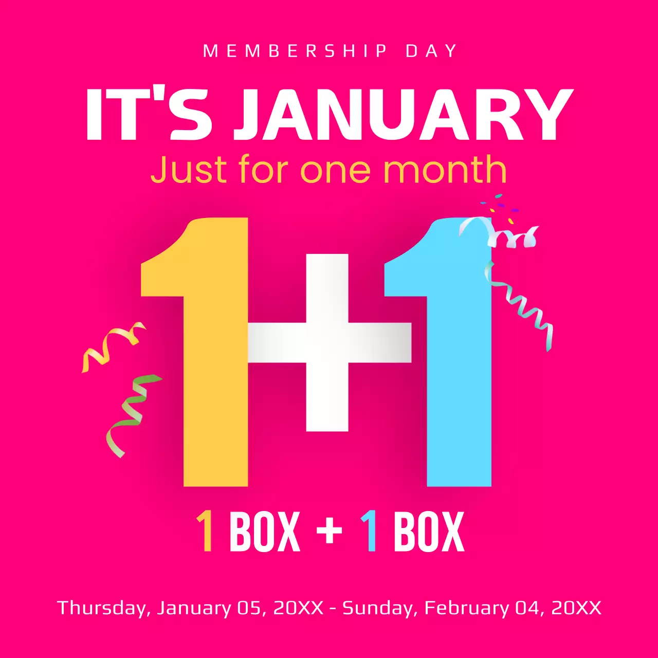 Pink Trendy Membership Promotion Instagram Post