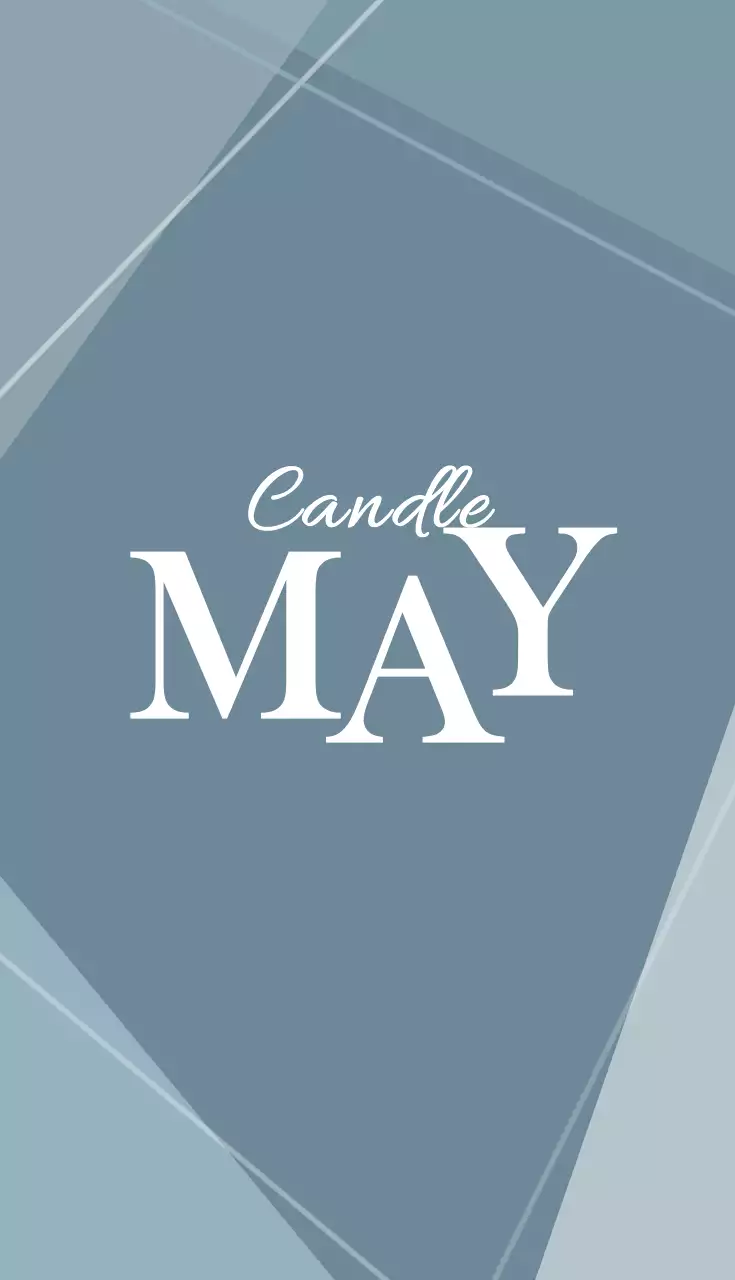 Cartão de visita promocional de vela minimalista azul