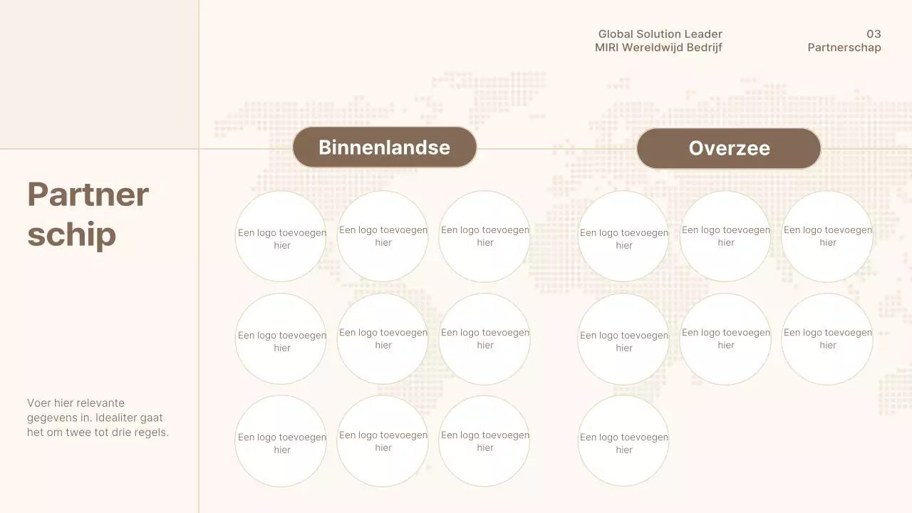 Een eenvoudig bruin en beige bedrijfsprofiel