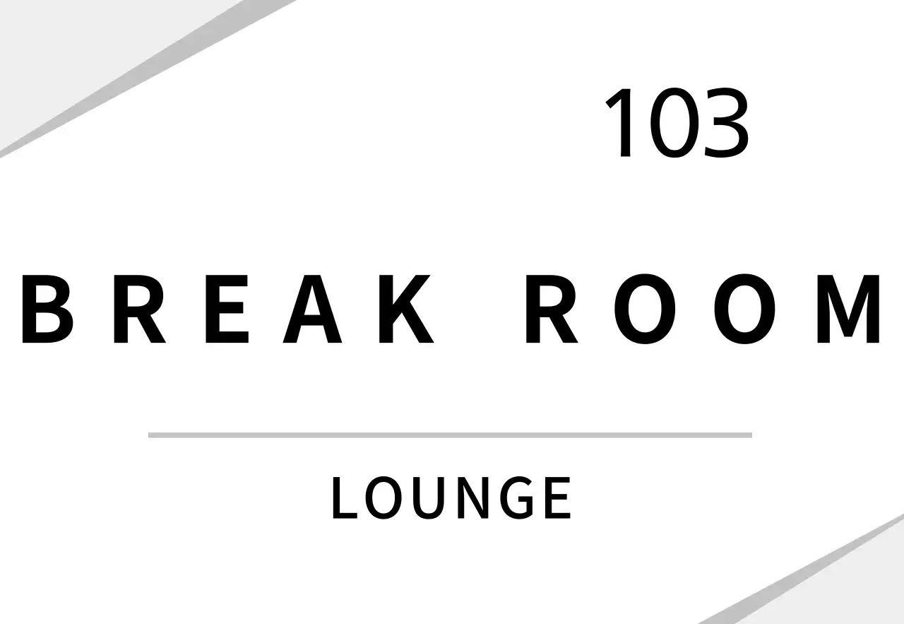 White clean graphic company sign