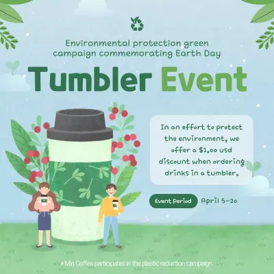 Green Modern Environment Promotion Social Media Post