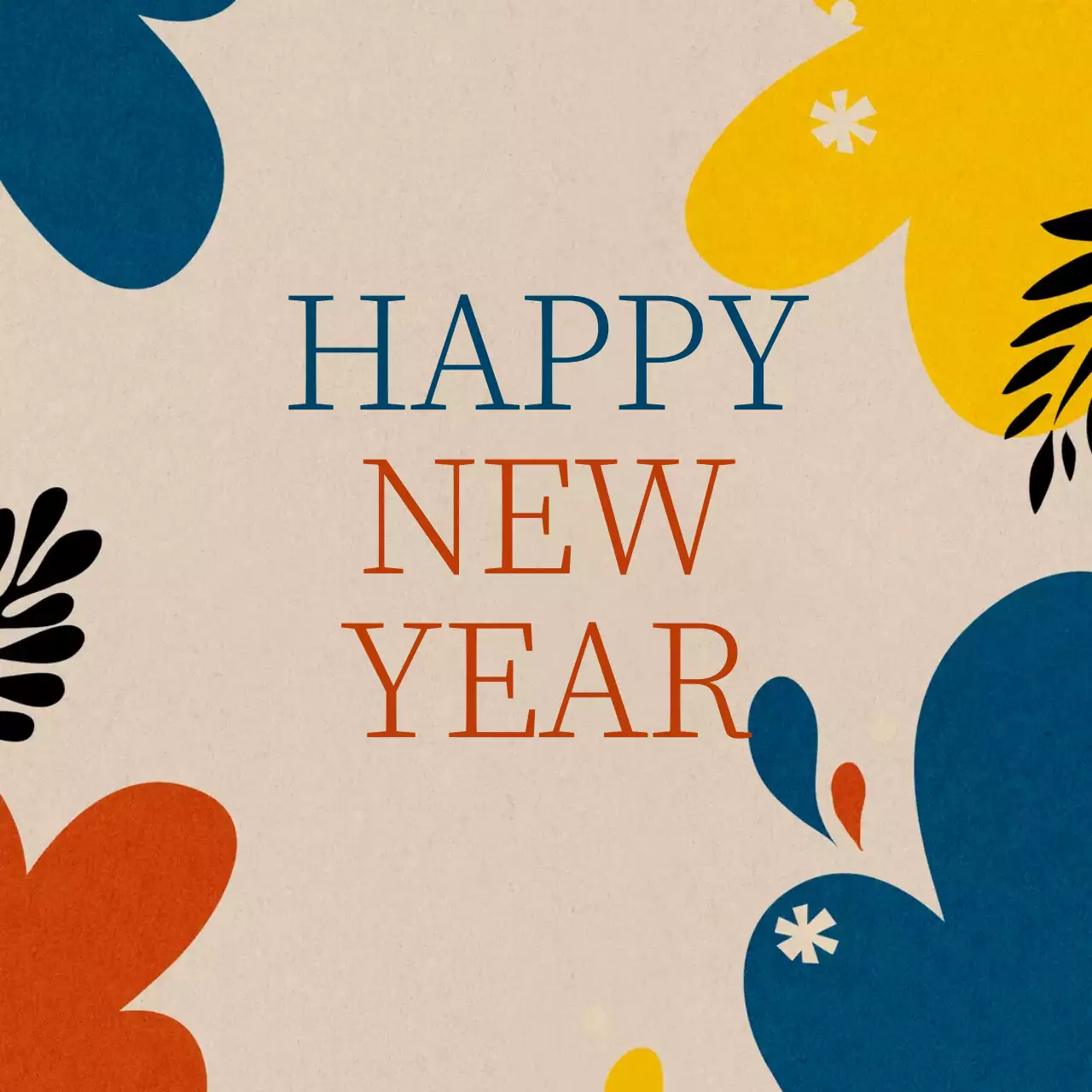 Pink Minimal New Year Greetings Card Banner