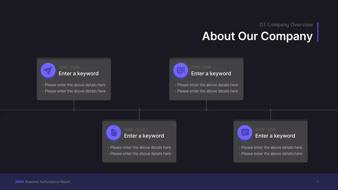 Purple, three-dimensional UI concept business presentation kit