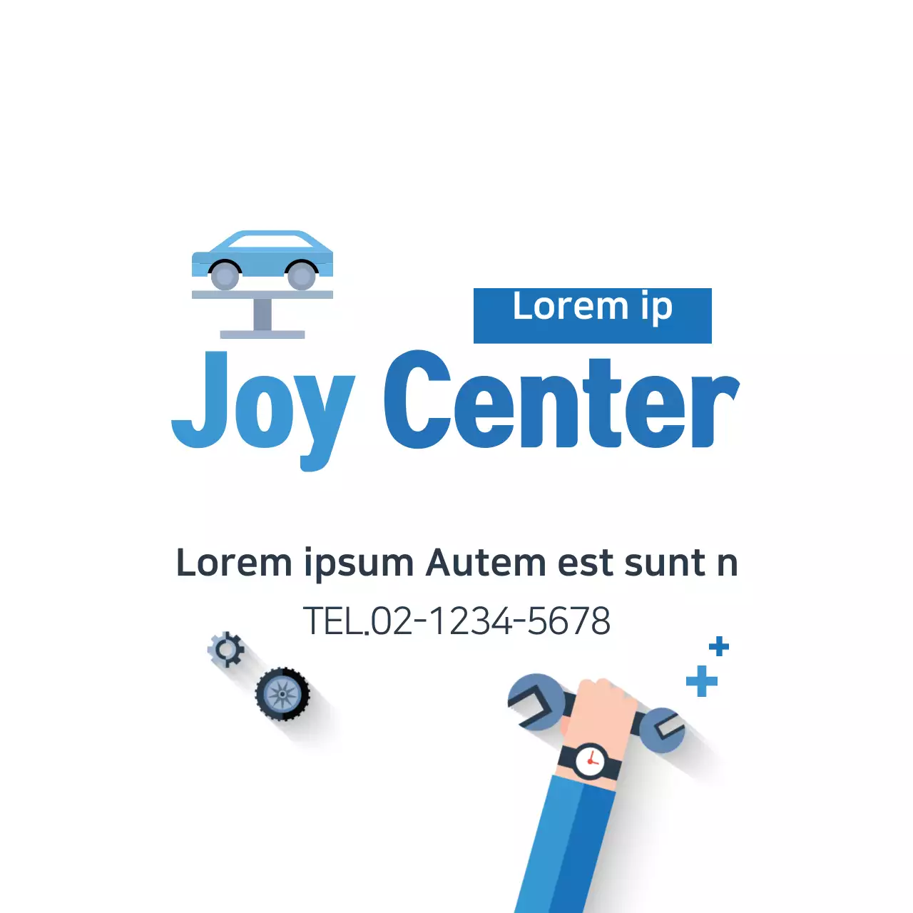 Blue Clean Car Advertisement Banner