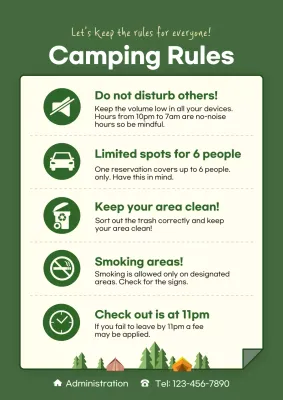 Green Simple Camping Guidelines