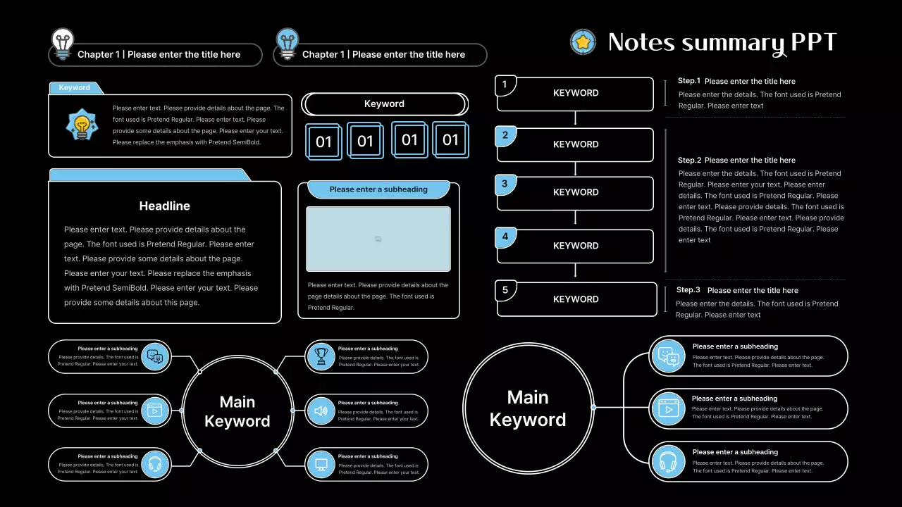 Black Modern Notes Presentation