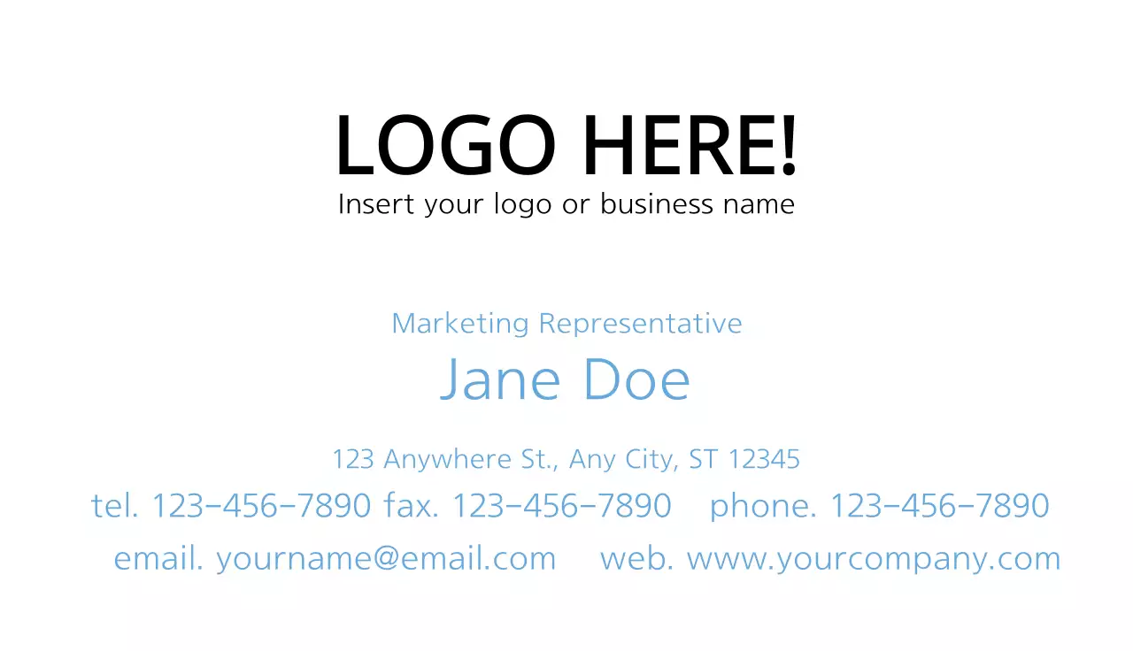 Simple business cards