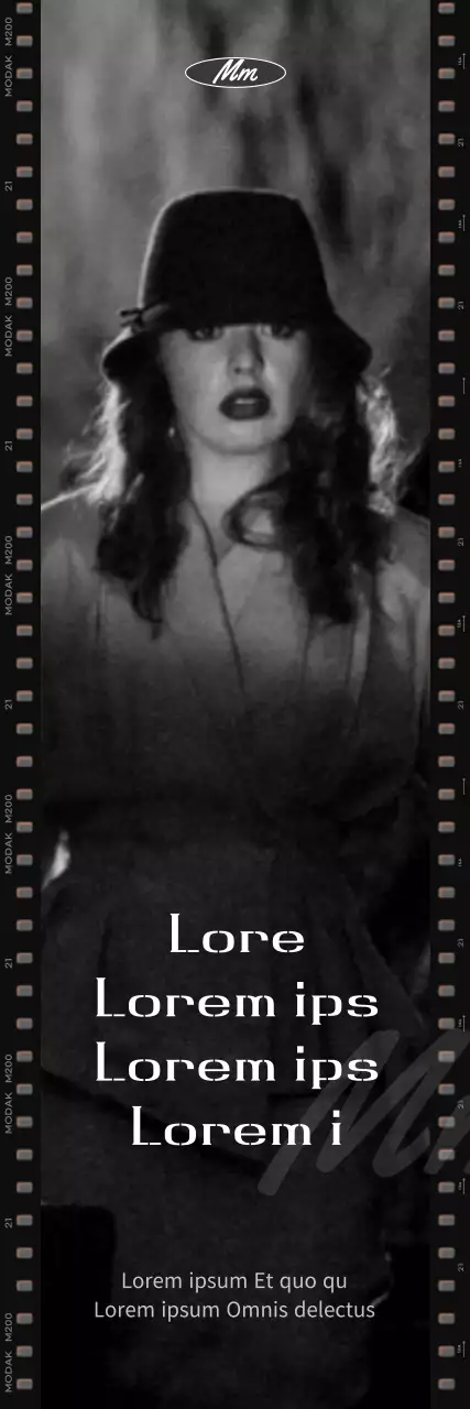 Banner de convite de filme vintage preto